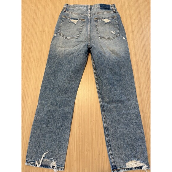 Abercrombie & Fitch High Rise Distressed Blue Jeans - Picture 2 of 4